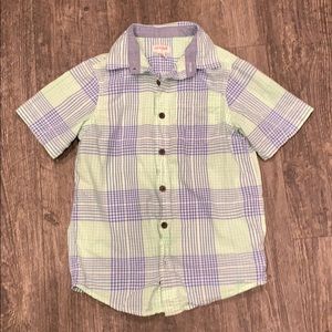 Boys 8/10 Button Down Spring Plaid